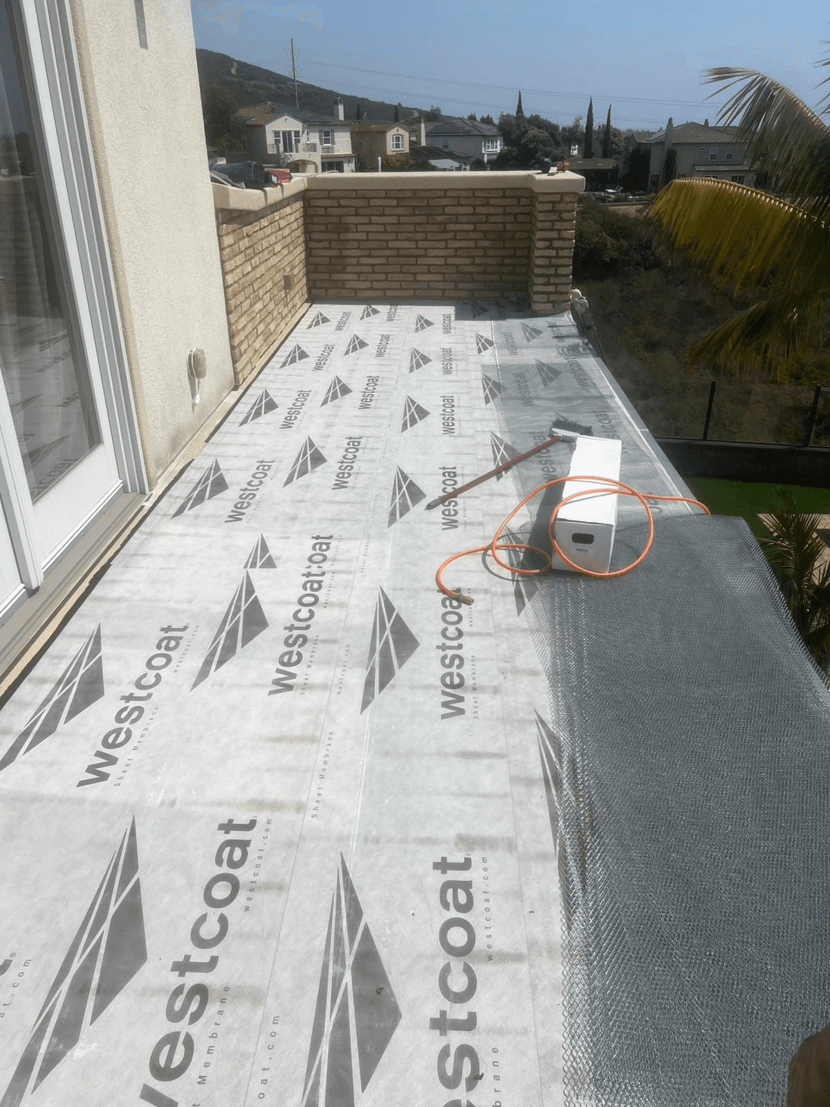 Westcoat membrane installed across deck surface